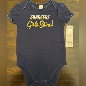 NFL Chargers Navy and Gold Girls Bodysuit